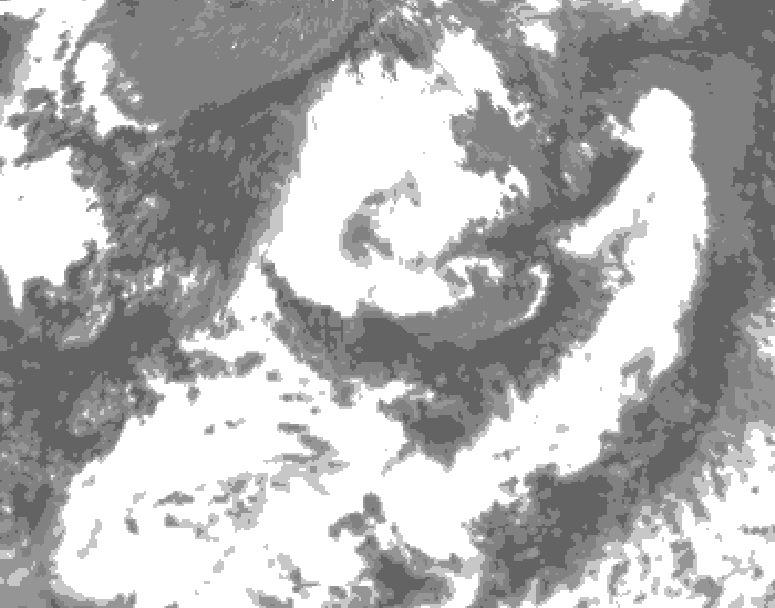 GDPS total cloud 132 hour forecast chart for Canada based on 2026/07/20 0000Z data