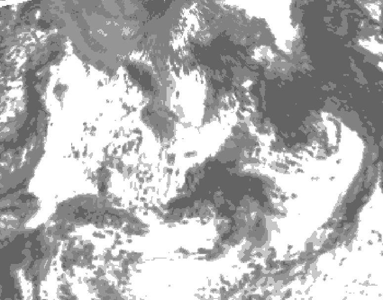 GDPS total cloud 012 hour forecast chart for Canada based on 2026/07/20 1200Z data