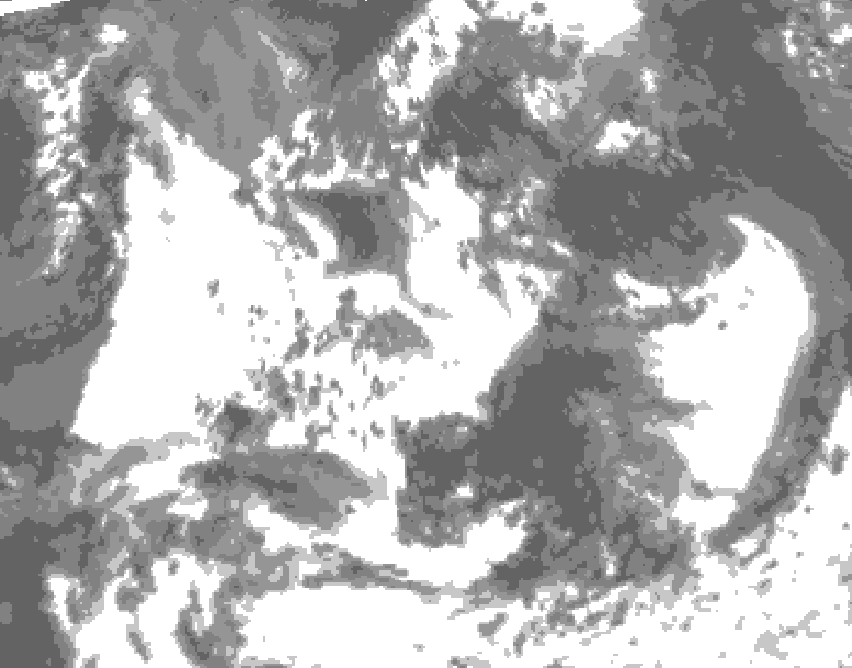 GDPS total cloud 024 hour forecast chart for Canada based on 2026/07/20 1200Z data