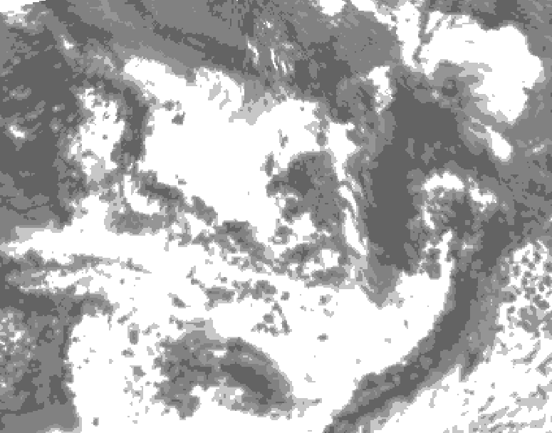 GDPS total cloud 072 hour forecast chart for Canada based on 2026/07/20 1200Z data