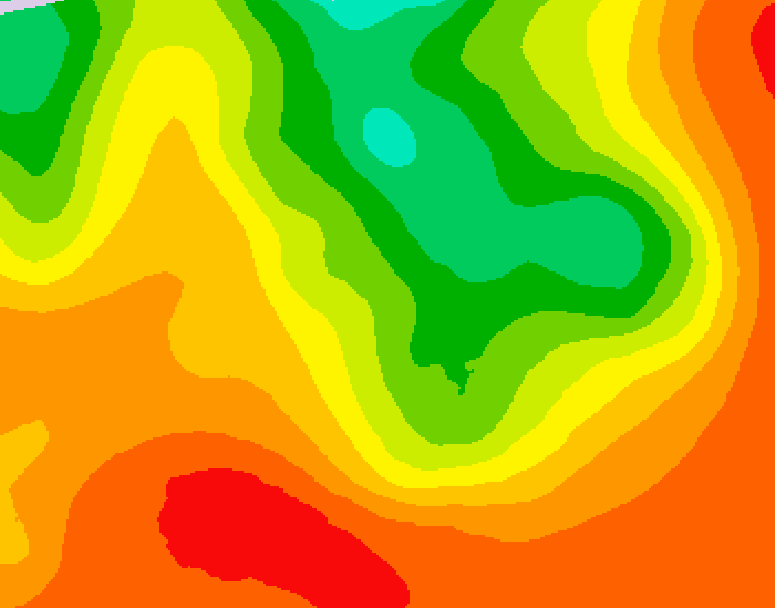 GDPS 500 millibar geopotential height 006 hour forecast chart for Canada based on 2026/07/21 0000Z data