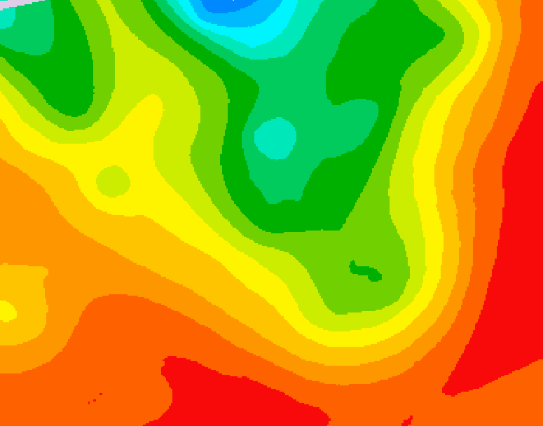 GDPS 500 millibar geopotential height 042 hour forecast chart for Canada based on 2026/07/21 0000Z data