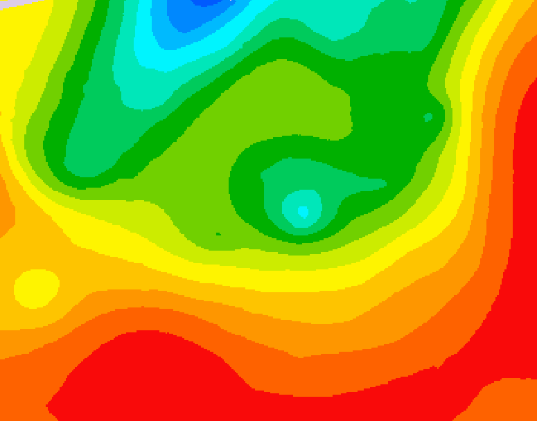 GDPS 500 millibar geopotential height 090 hour forecast chart for Canada based on 2026/07/21 0000Z data