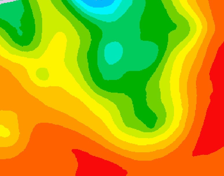 GDPS 500 millibar geopotential height 024 hour forecast chart for Canada based on 2026/07/21 1200Z data