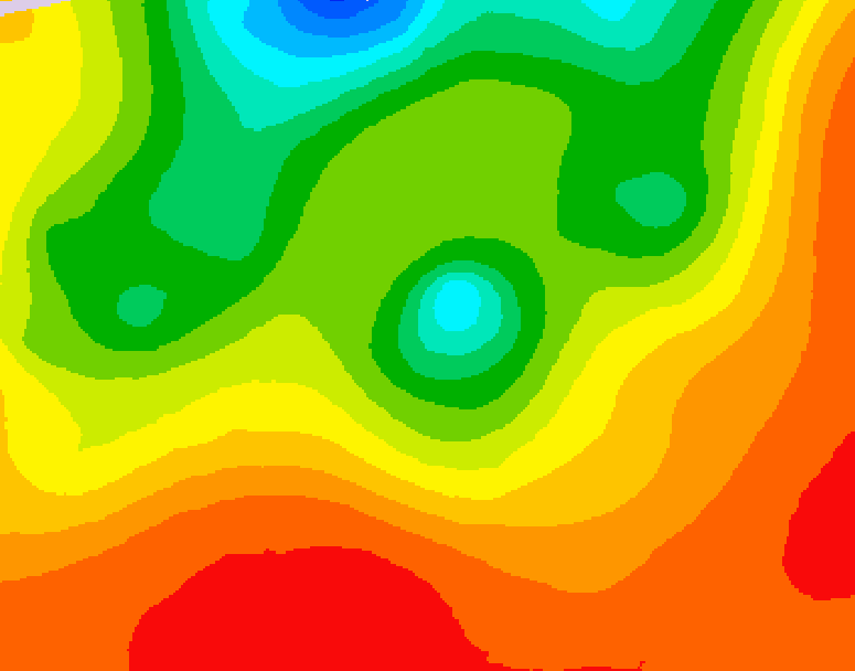 GDPS 500 millibar geopotential height 096 hour forecast chart for Canada based on 2026/07/21 1200Z data