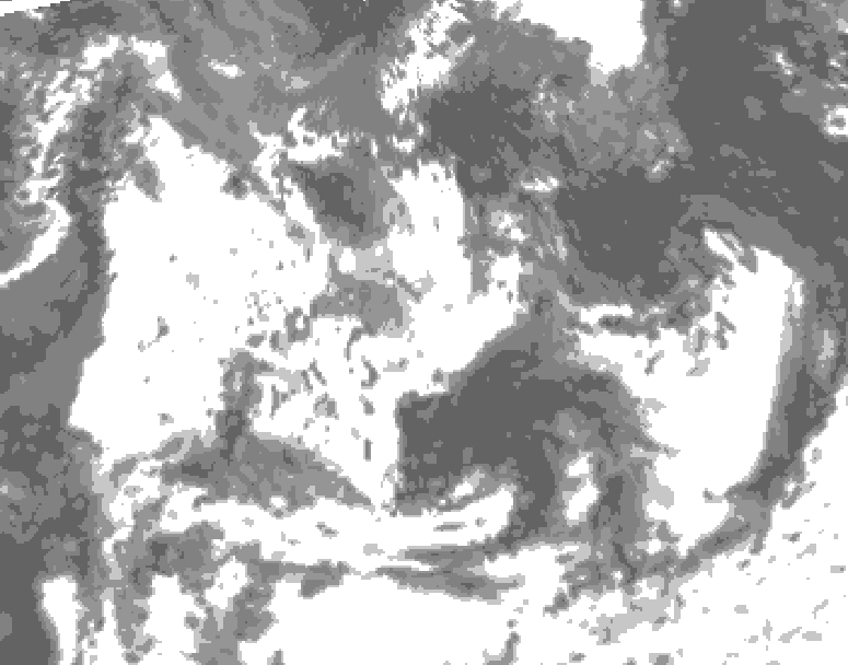 GDPS total cloud 006 hour forecast chart for Canada based on 2026/07/21 0000Z data