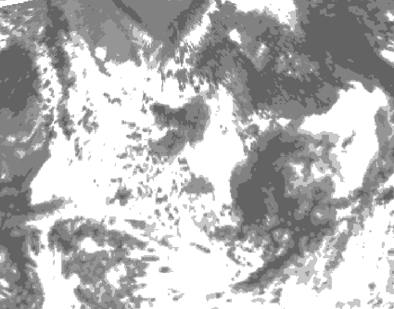 GDPS total cloud 024 hour forecast chart for Canada based on 2026/07/21 0000Z data