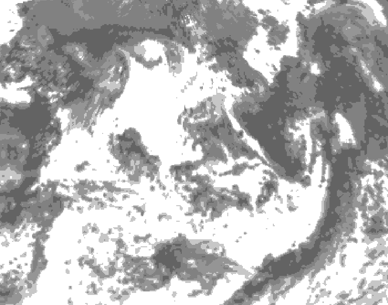 GDPS total cloud 072 hour forecast chart for Canada based on 2026/07/21 0000Z data
