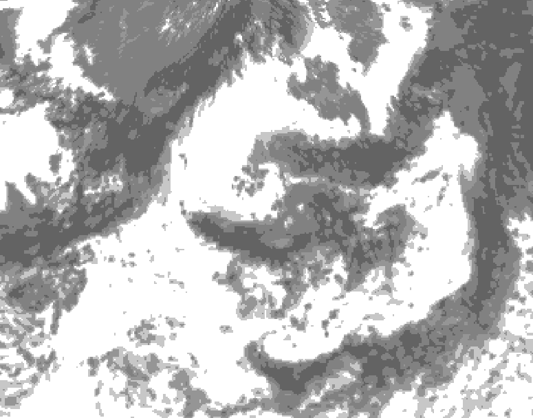 GDPS total cloud 096 hour forecast chart for Canada based on 2026/07/21 0000Z data
