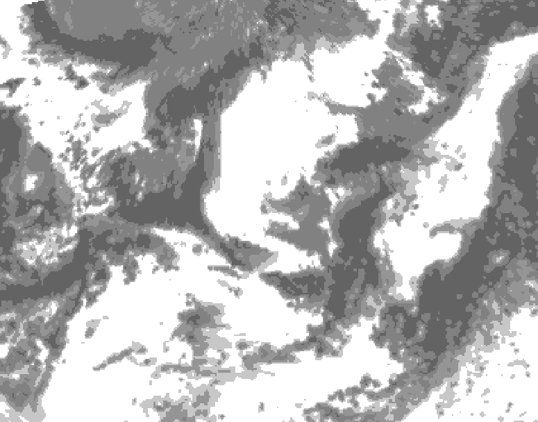 GDPS total cloud 126 hour forecast chart for Canada based on 2026/07/21 0000Z data