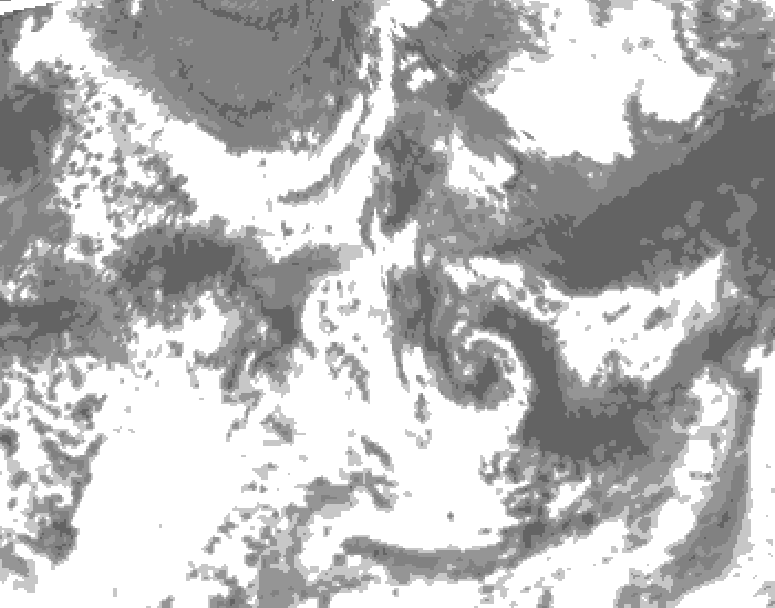 GDPS total cloud 180 hour forecast chart for Canada based on 2026/07/21 1200Z data