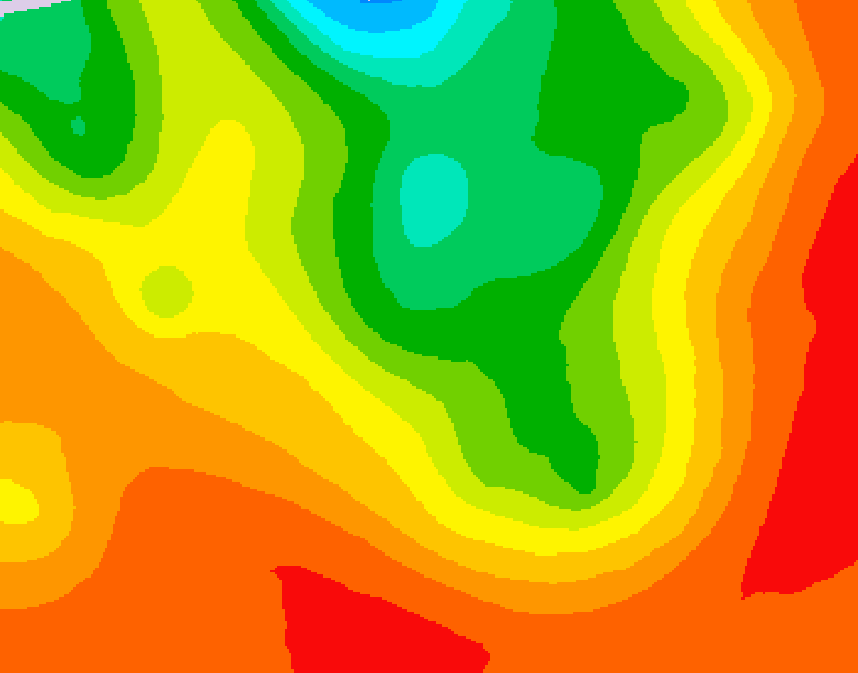 GDPS 500 millibar geopotential height 012 hour forecast chart for Canada based on 2026/07/22 0000Z data
