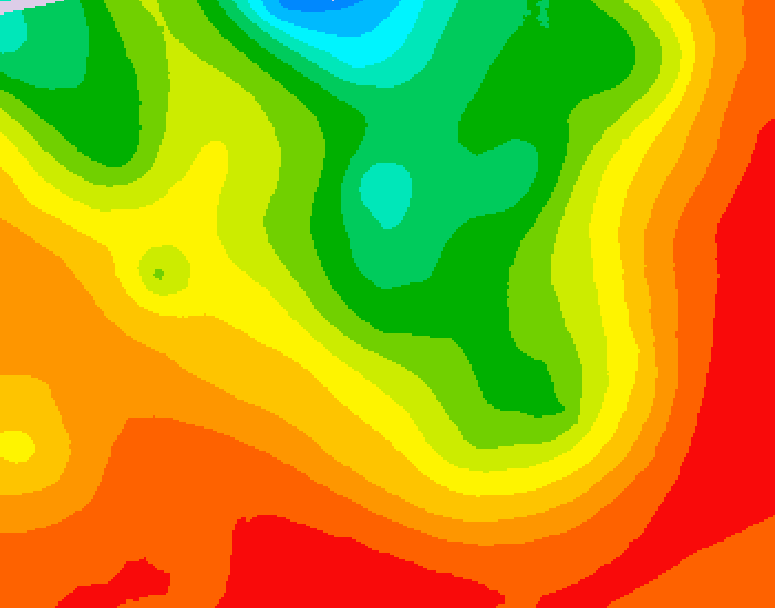GDPS 500 millibar geopotential height 006 hour forecast chart for Canada based on 2026/07/22 1200Z data