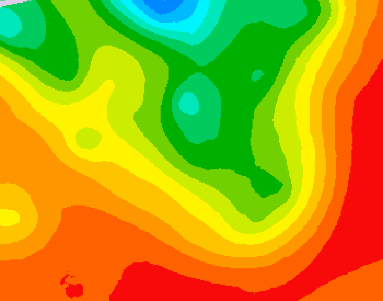 GDPS 500 millibar geopotential height 012 hour forecast chart for Canada based on 2026/07/22 1200Z data
