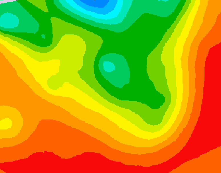 GDPS 500 millibar geopotential height 018 hour forecast chart for Canada based on 2026/07/22 1200Z data