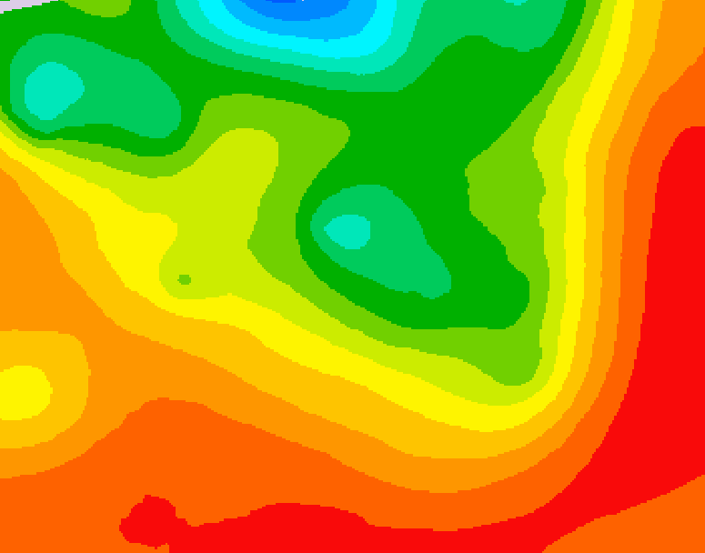 GDPS 500 millibar geopotential height 024 hour forecast chart for Canada based on 2026/07/22 1200Z data