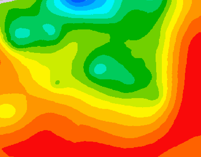 GDPS 500 millibar geopotential height 030 hour forecast chart for Canada based on 2026/07/22 1200Z data