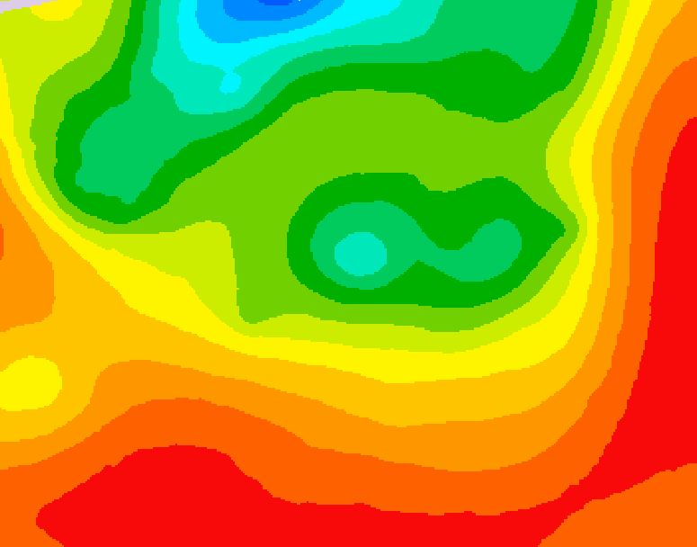 GDPS 500 millibar geopotential height 042 hour forecast chart for Canada based on 2026/07/22 1200Z data