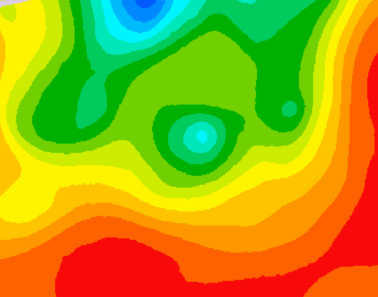 GDPS 500 millibar geopotential height 060 hour forecast chart for Canada based on 2026/07/22 1200Z data