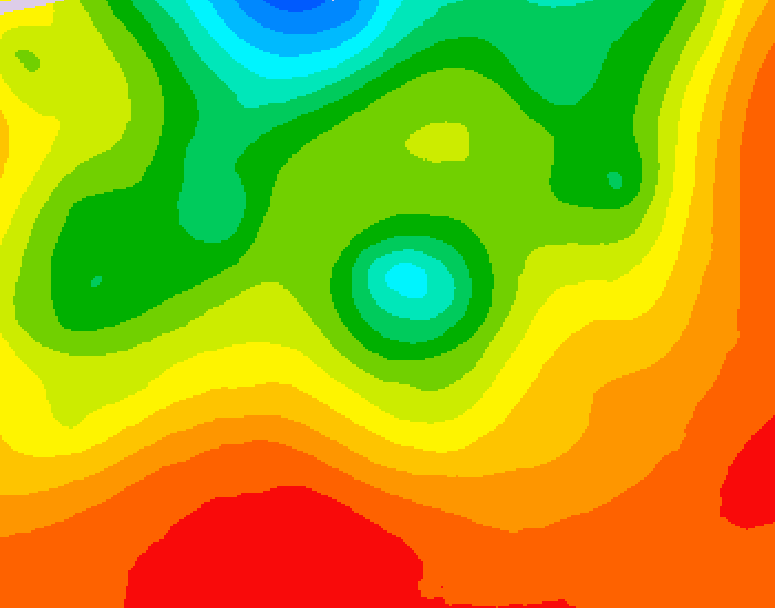 GDPS 500 millibar geopotential height 072 hour forecast chart for Canada based on 2026/07/22 1200Z data