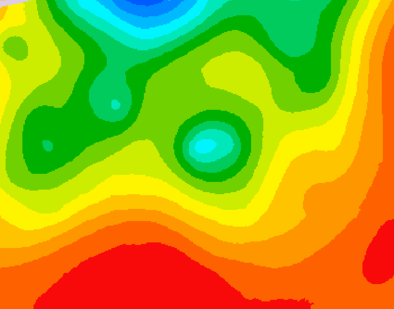 GDPS 500 millibar geopotential height 078 hour forecast chart for Canada based on 2026/07/22 1200Z data