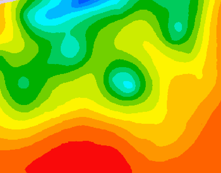 GDPS 500 millibar geopotential height 096 hour forecast chart for Canada based on 2026/07/22 1200Z data