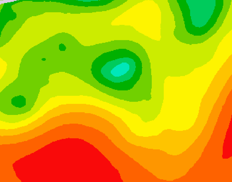 GDPS 500 millibar geopotential height 222 hour forecast chart for Canada based on 2026/07/22 1200Z data