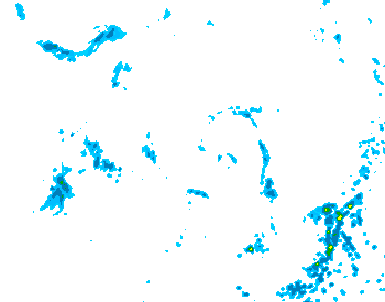GDPS precipitation 108 hour forecast chart for Canada based on 2026/07/22 0000Z data