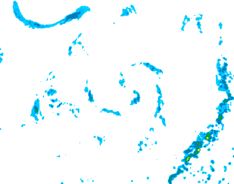 GDPS precipitation 090 hour forecast chart for Canada based on 2026/07/22 1200Z data
