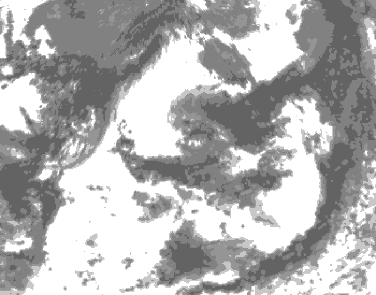 GDPS total cloud 060 hour forecast chart for Canada based on 2026/07/22 0000Z data