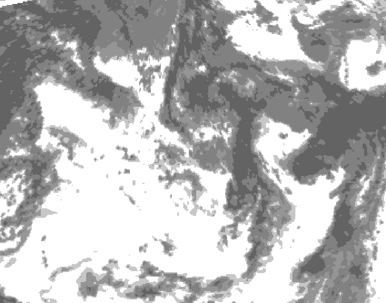 GDPS total cloud 234 hour forecast chart for Canada based on 2026/07/22 0000Z data