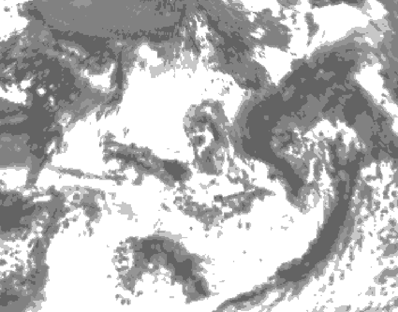 GDPS total cloud 030 hour forecast chart for Canada based on 2026/07/22 1200Z data