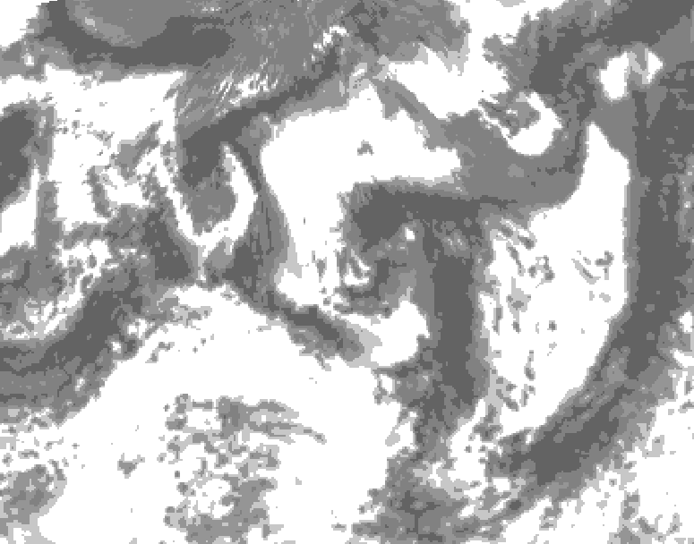 GDPS total cloud 084 hour forecast chart for Canada based on 2026/07/22 1200Z data