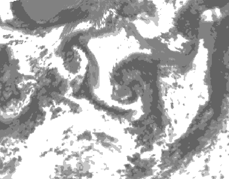 GDPS total cloud 090 hour forecast chart for Canada based on 2026/07/22 1200Z data