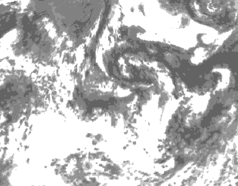GDPS total cloud 180 hour forecast chart for Canada based on 2026/07/22 1200Z data