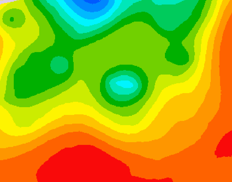 GDPS 500 millibar geopotential height 060 hour forecast chart for Canada based on 2026/07/23 0000Z data