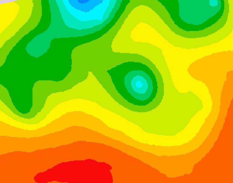 GDPS 500 millibar geopotential height 132 hour forecast chart for Canada based on 2026/07/23 0000Z data