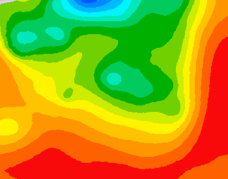 GDPS 500 millibar geopotential height 006 hour forecast chart for Canada based on 2026/07/23 1200Z data