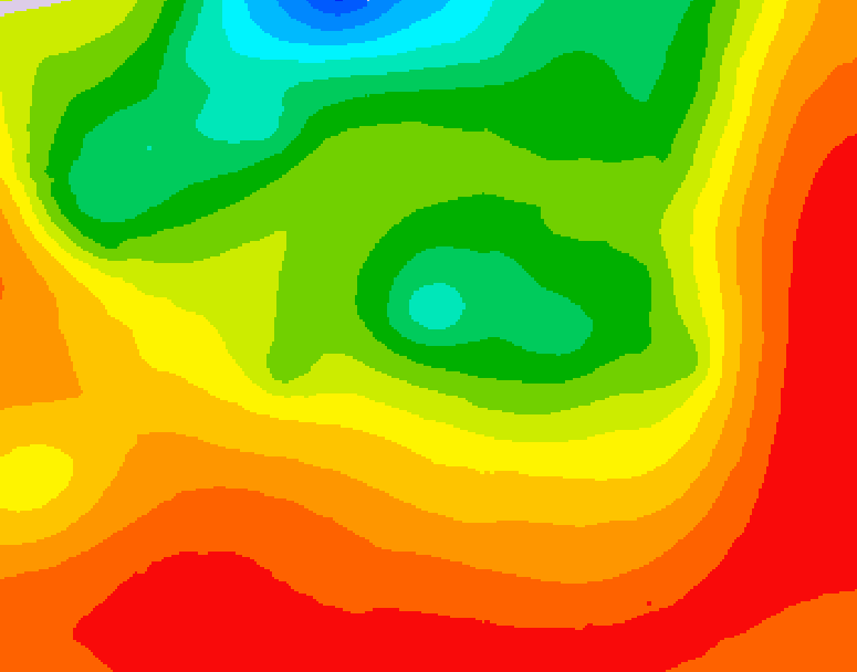 GDPS 500 millibar geopotential height 012 hour forecast chart for Canada based on 2026/07/23 1200Z data