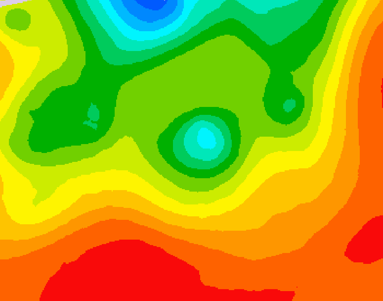 GDPS 500 millibar geopotential height 042 hour forecast chart for Canada based on 2026/07/23 1200Z data