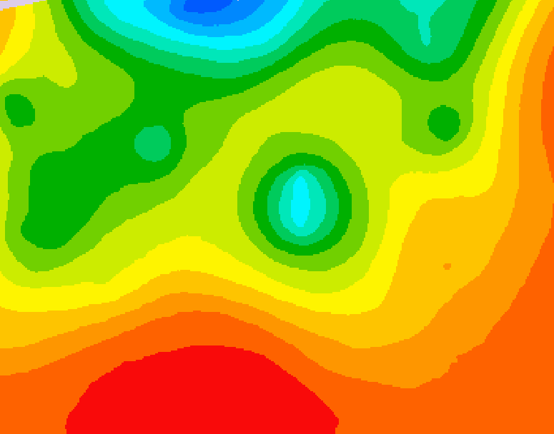 GDPS 500 millibar geopotential height 060 hour forecast chart for Canada based on 2026/07/23 1200Z data
