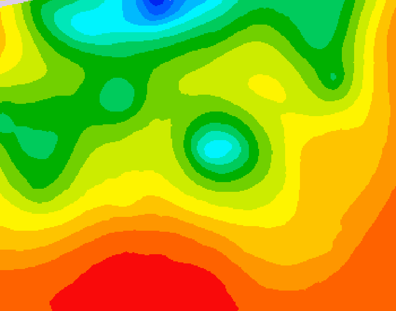 GDPS 500 millibar geopotential height 072 hour forecast chart for Canada based on 2026/07/23 1200Z data