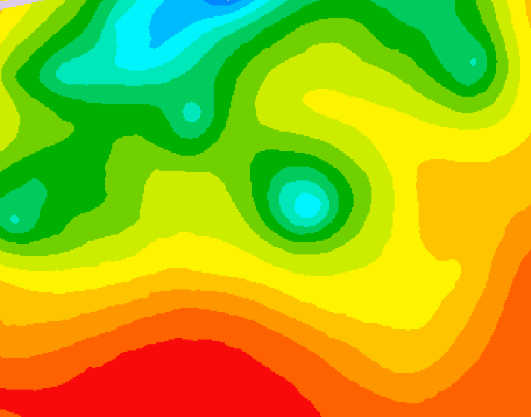 GDPS 500 millibar geopotential height 090 hour forecast chart for Canada based on 2026/07/23 1200Z data