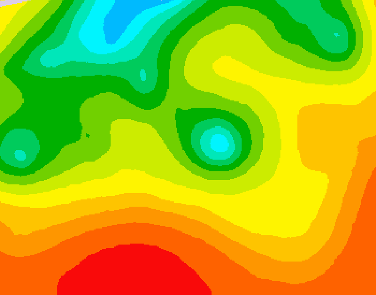 GDPS 500 millibar geopotential height 096 hour forecast chart for Canada based on 2026/07/23 1200Z data