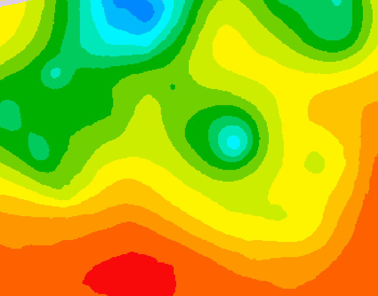 GDPS 500 millibar geopotential height 120 hour forecast chart for Canada based on 2026/07/23 1200Z data