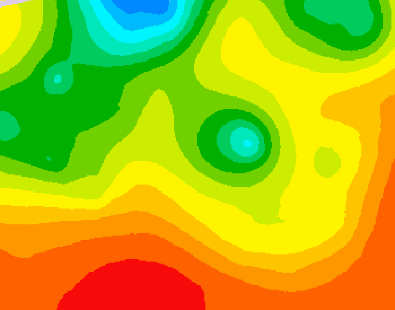 GDPS 500 millibar geopotential height 126 hour forecast chart for Canada based on 2026/07/23 1200Z data