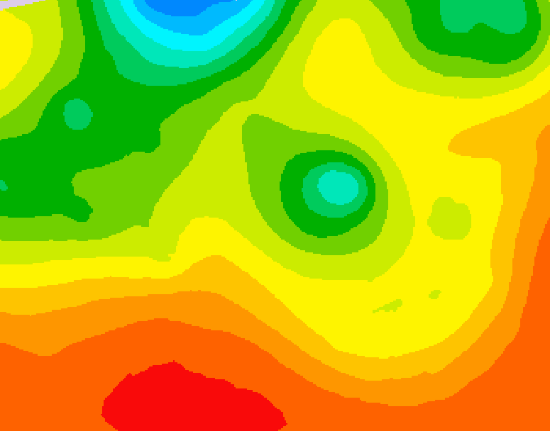 GDPS 500 millibar geopotential height 132 hour forecast chart for Canada based on 2026/07/23 1200Z data