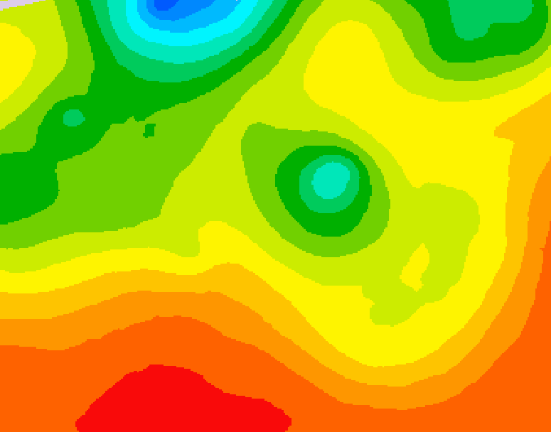GDPS 500 millibar geopotential height 138 hour forecast chart for Canada based on 2026/07/23 1200Z data