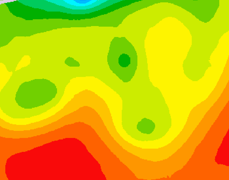 GDPS 500 millibar geopotential height 222 hour forecast chart for Canada based on 2026/07/23 1200Z data