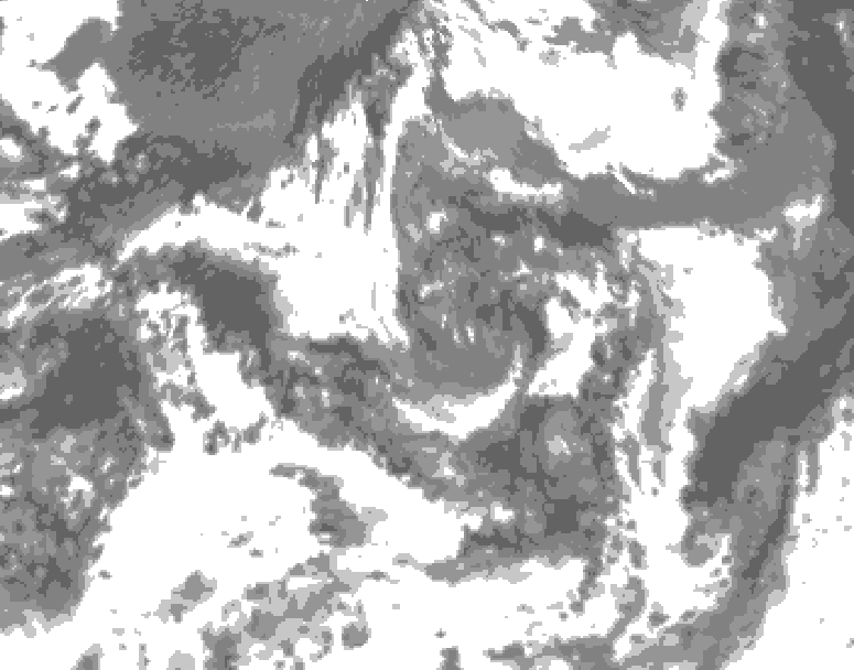 GDPS total cloud 108 hour forecast chart for Canada based on 2026/07/23 0000Z data